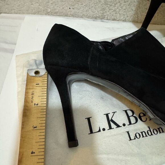 LK Bennett London Black suede shoe booties EU 40 US 9 - Picture 16 of 16